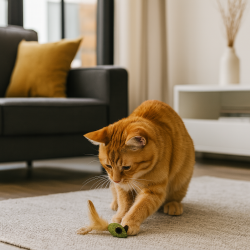Souris en herbe à chat
